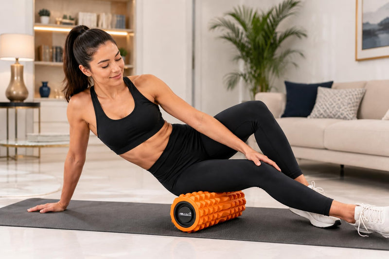 Anti Slip EVA Foam Roller for Deep Tissue Massage & Muscle, Orange, 33Cm*12Cm