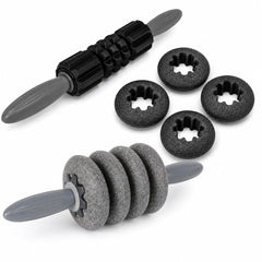 5-in-1 Deep Tissue Muscle Massage Roller Stick, Black/Grey