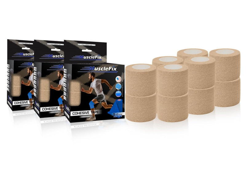 Breathable Self Adhesive Cohesive Bandage Wrap, Beige, 5Cm*4.5MTR