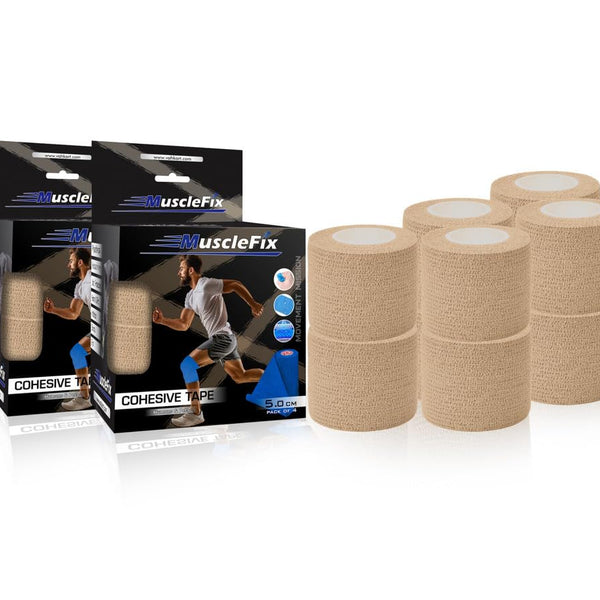 Breathable Self Adhesive Cohesive Bandage Wrap, Beige, 5Cm*4.5MTR