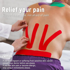 Kinesiology Tape for Pain Relief & Muscle Support – Waterproof, Breathable, Green, Uncut