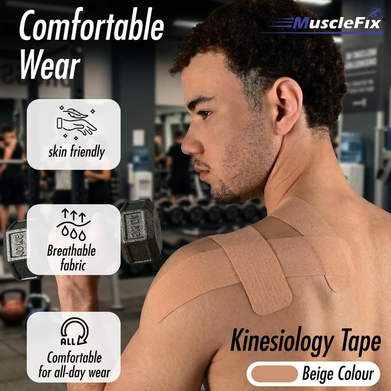 Kinesiology Tape for Pain Relief & Muscle Support – Waterproof, Breathable, Green, Uncut