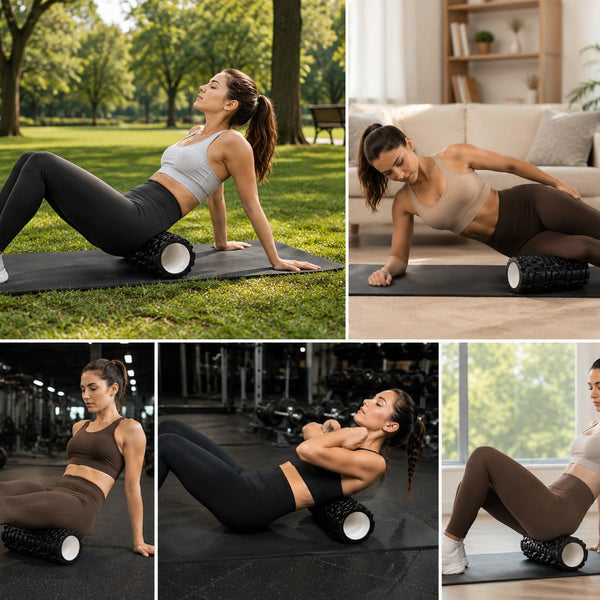Anti Slip EVA Foam Roller for Deep Tissue Massage & Muscle, Black, 33Cm*14Cm
