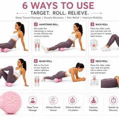 Peanut Massage Ball for Physiotherapy, Pink