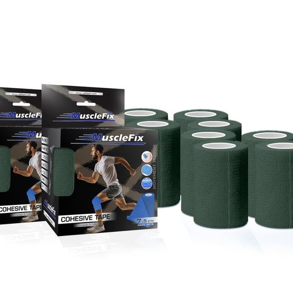 Cohesive Self-Adhesive Bandage Wrap, Forest Green, 7.5Cm*4.5MTR