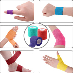 Breathable Self Adhesive Wrap, Athletic, Non Woven Cohesive Bandage – for Sports, Orange,(5 cm X 4.5 mtr- Pack of 4)