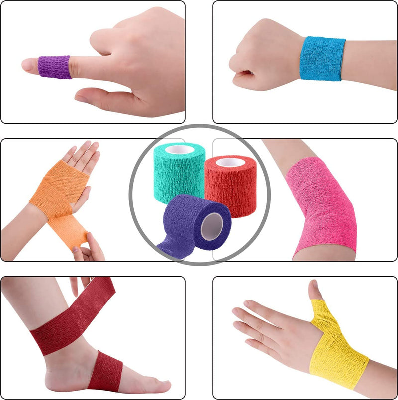 Breathable Self Adhesive Wrap, Athletic, Non Woven Cohesive Bandage – for Sports, Orange,(5 cm X 4.5 mtr- Pack of 4)