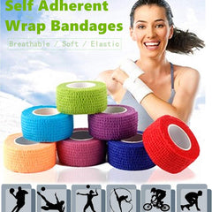 Breathable Self Adhesive Wrap, Athletic, Non Woven Cohesive Bandage – for Sports, (2.5 cm X 4.5 mtr- Pack of 8)