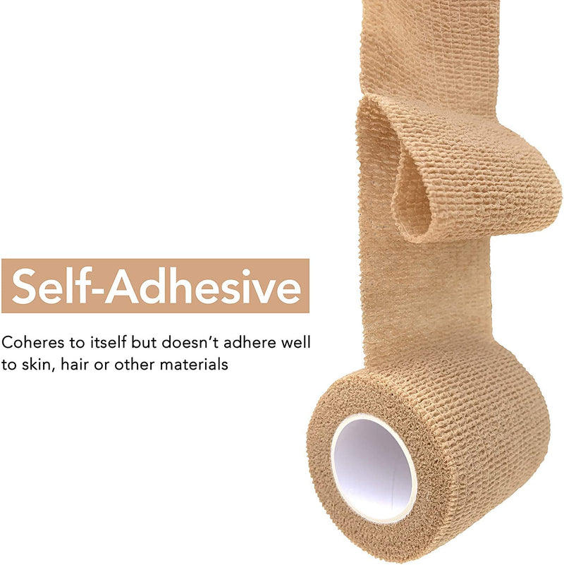 First Aid Wrap – Breathable Self-Adhesive Bandage, Orange, 7.5 cm (3