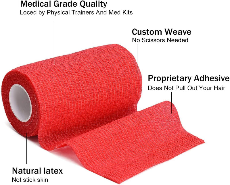 Cohesive Self-Adhesive Bandage Wrap, F Green, 5Cm*4.5MTR