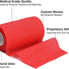 First Aid Wrap – Breathable Self-Adhesive Crepe Bandage, Green, 7.5 cm (3