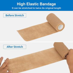 Breathable Self Adhesive Cohesive Bandage Wrap, Blue, 10 cm (4
