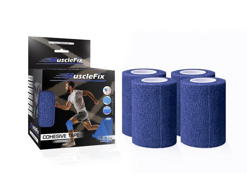 Cohesive Self-Adhesive Bandage Wrap, Navy Blue, 7.5Cm*4.5MTR