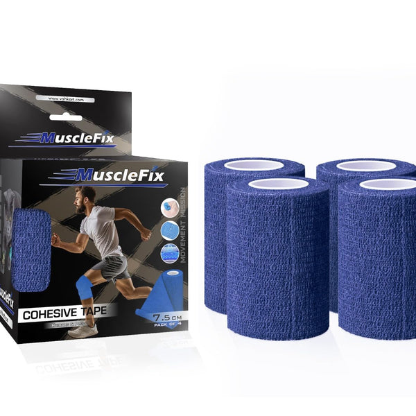 Cohesive Self-Adhesive Bandage Wrap, Navy Blue, 7.5Cm*4.5MTR