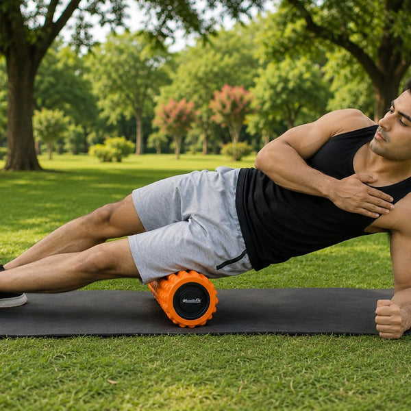 Anti Slip EVA Foam Roller for Deep Tissue Massage & Muscle, Orange, 33Cm*12Cm