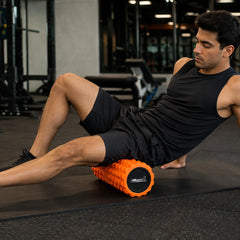Anti Slip EVA Foam Roller for Deep Tissue Massage & Muscle, Orange, 33Cm*12Cm