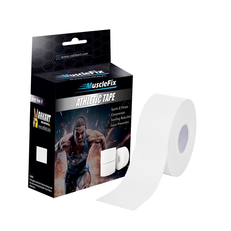 Athletic Tape for Ankle, Wrist & Joint, White, 2.5 cm * 13.7 m