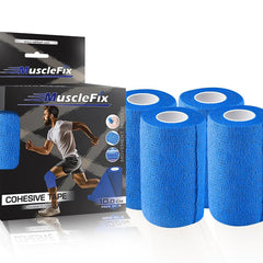 Cohesive Self-Adhesive Bandage Wrap, Blue (10 cm)