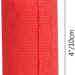Breathable Self Adhesive Cohesive Bandage Wrap, Orange 10 cm (4
