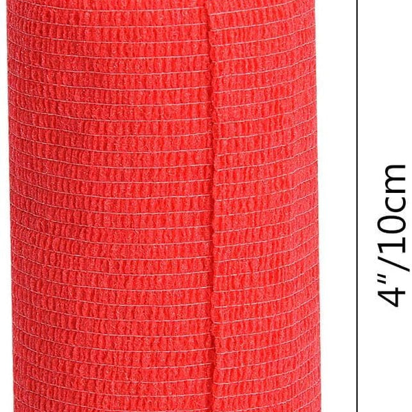 Breathable Self Adhesive Cohesive Bandage Wrap, Orange 10 cm (4