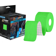 Precut Kinesiology Tape for Pain Relief & Muscle Support – Waterproof, Green, Precut