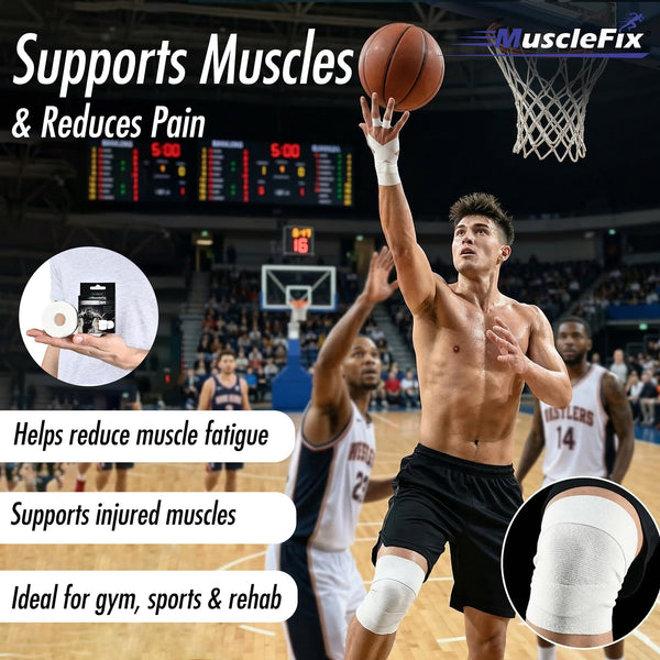 Athletic Sports Tape (5 cm x 13.7 m, Pack of 3), White, 5Cm*13.7M