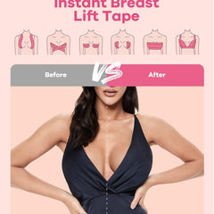 Breast Lifting Tape with Heart Silicone Nipple Covers, 5CM*5 MTR