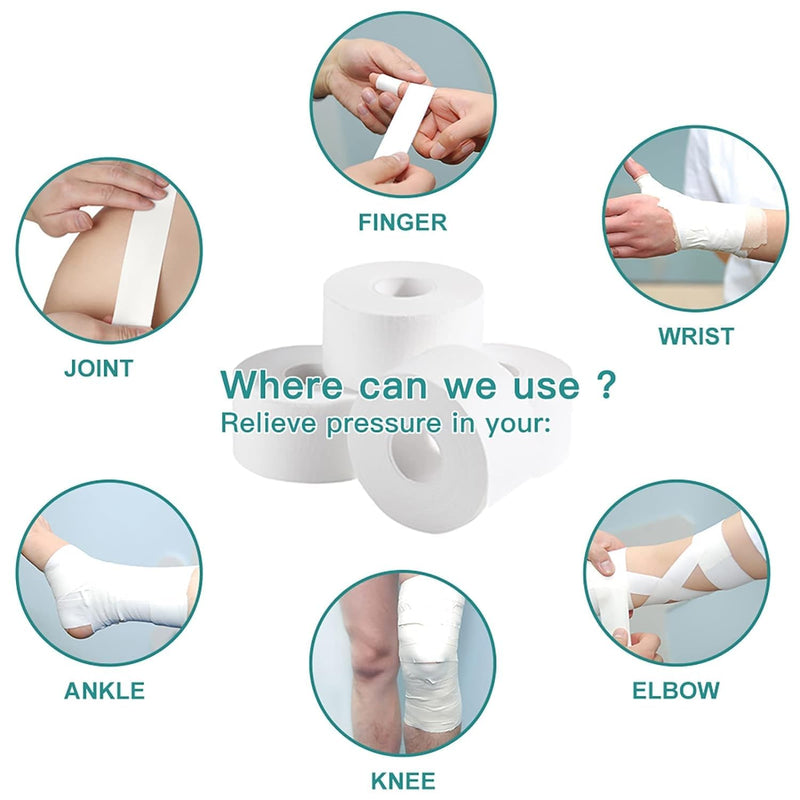 Athletic Tape for Ankle, Wrist & Joint, White, 3.8 cm * 13.7 m