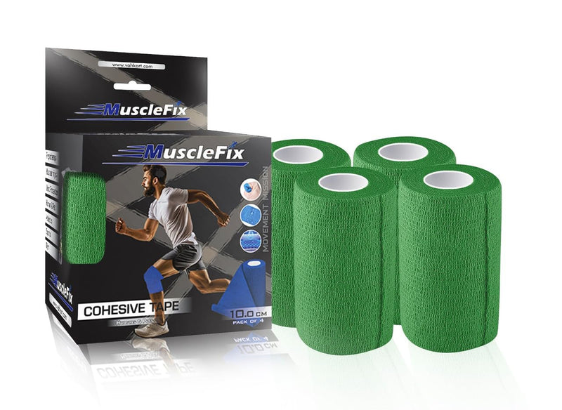 Cohesive Self-Adhesive Bandage Wrap, Green (10 cm)