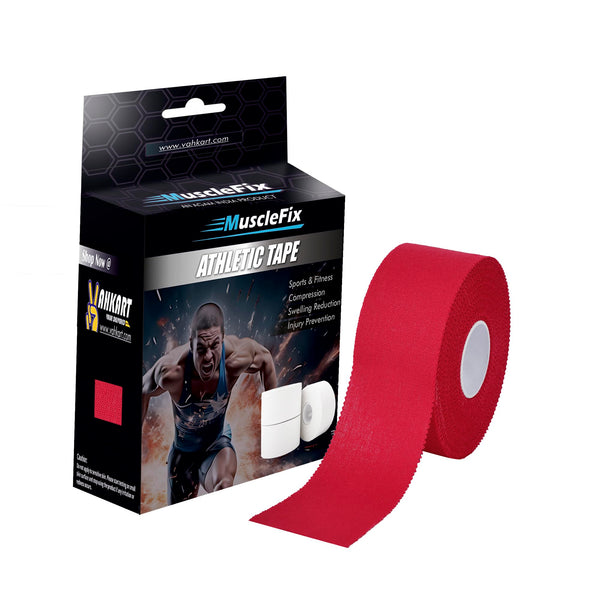 Athletic Tape for Ankle, Wrist & Joint, Red, 2.5 cm * 13.7 m