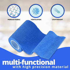Cohesive Self-Adhesive Bandage Wrap, White (10 cm)
