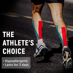 Kinesiology Tape for Pain Relief & Muscle Support – Waterproof, Breathable, Red, Uncut