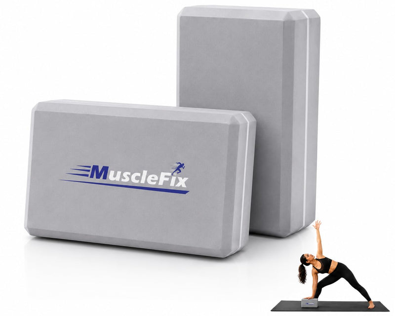 Premium High Density EVA Foam Yoga Block, Grey
