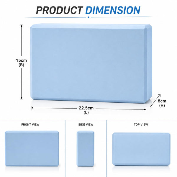 Yoga Block High Density EVA Foam Yoga Brick, Light Blue