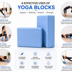 Yoga Block High Density EVA Foam Yoga Brick, Light Blue