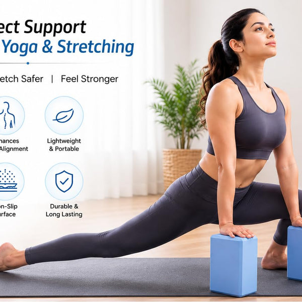 Yoga Block High Density EVA Foam Yoga Brick, Light Blue