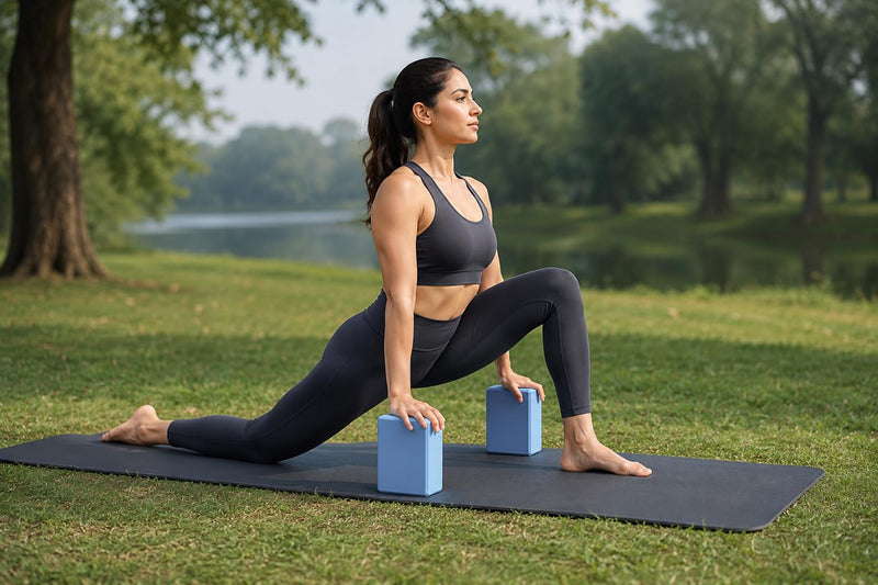 Yoga Block High Density EVA Foam Yoga Brick, Light Blue