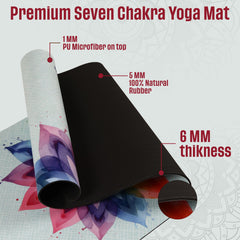 Premium Suede Rubber Yoga Mat with Carry Bag, Multicolor