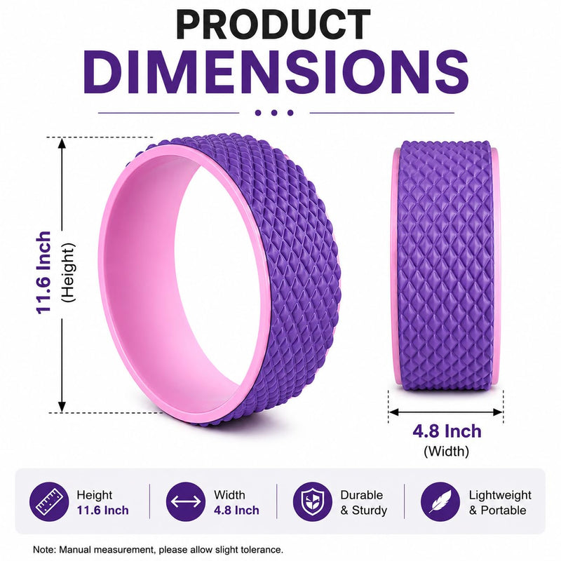 Yoga Wheel, Pink/Purple