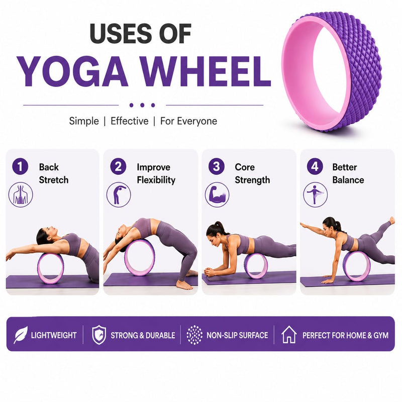 Yoga Wheel, Pink/Purple