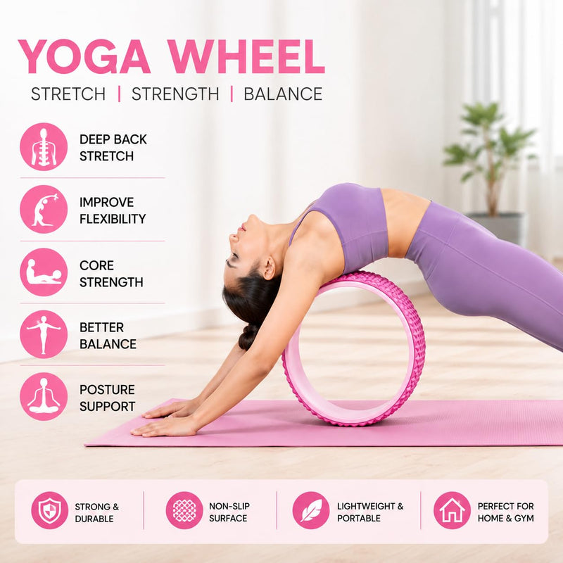 Yoga Wheel, Pink
