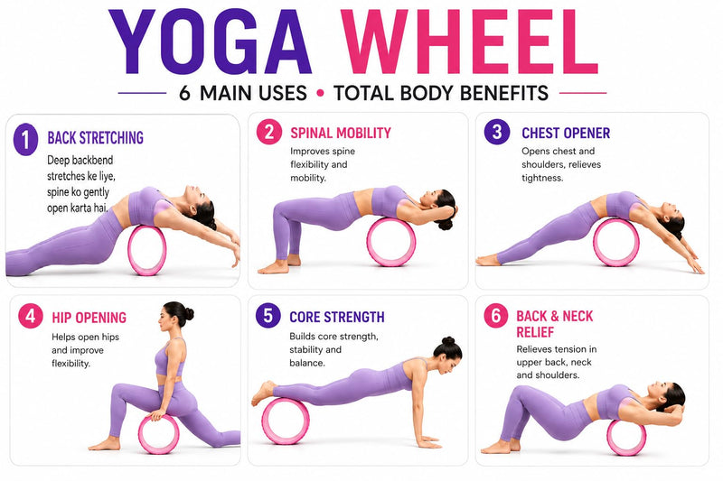Yoga Wheel, Pink