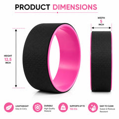 Yoga Wheel, Pink/Black