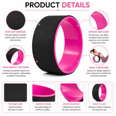 Yoga Wheel, Pink/Black