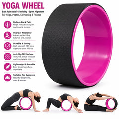 Yoga Wheel, Pink/Black