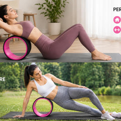 Yoga Wheel, Pink/Black