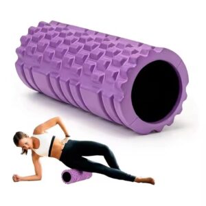 MuscleFix Foam Roller for Deep Tissue Massage & Back Pain Relief | Muscle Recovery Massage Roller for Stretching, Physiotherapy, Yoga, Gym & Home Workout Exercises Purple