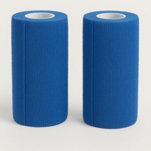 MuscleFix Cohesive Bandage Self-Adhesive Bandage Wrap | Elastic Sports Bandage for Muscle & Joint Support | Breathable, Non-Slip, No Glue | Physiotherapy, Gym, Human & Pet Use (15 cm)