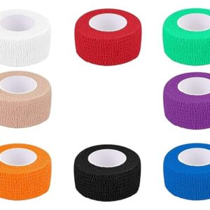 MuscleFix Breathable Self Adhesive Wrap, Athletic, Non Woven Cohesive Bandage – for Sports, First Aid Medical, Wrist, Swelling (2.5 cm X 4.5 mtr- Pack of 8)